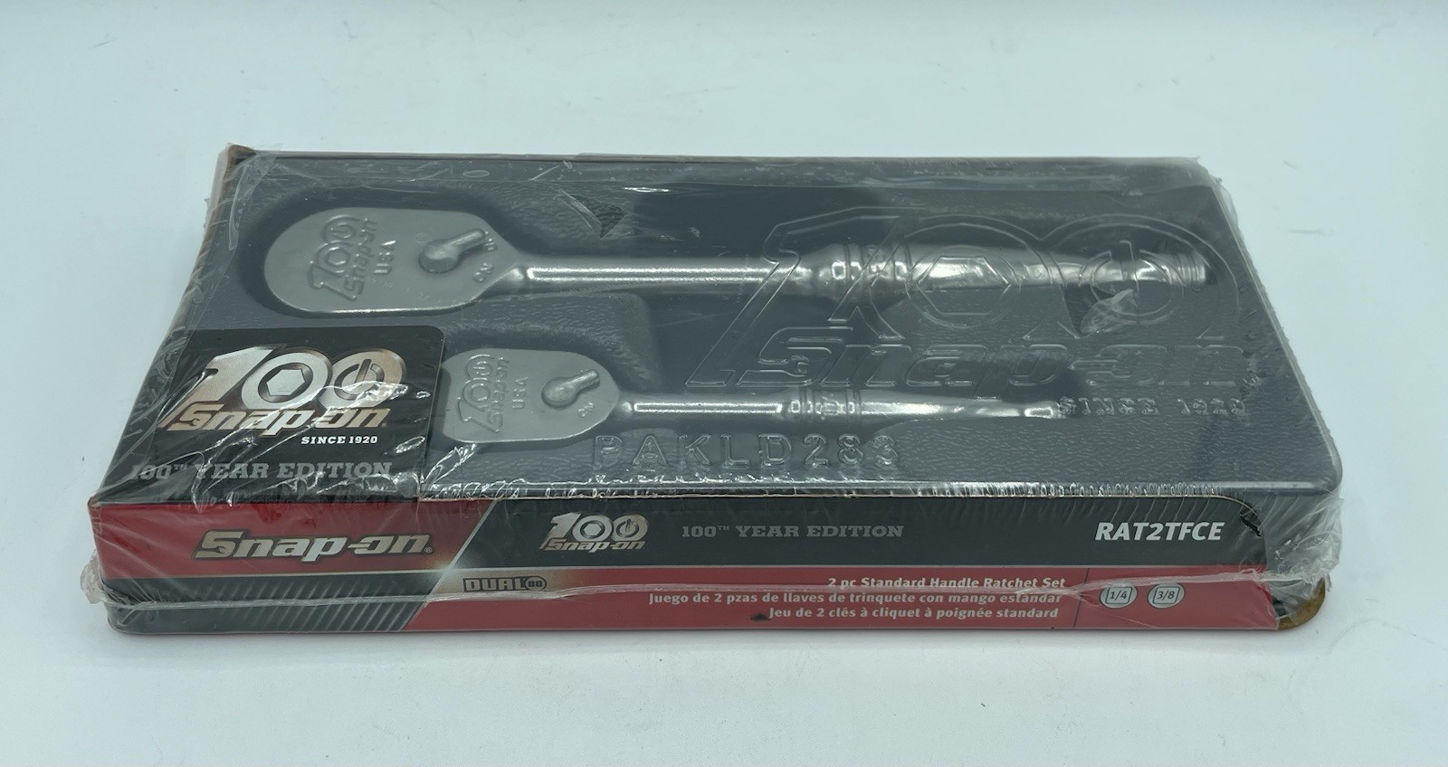 Snap-On Tools 100th Year Edition 2-Piece 1/4″ & 3/8″ Drive Chrome Ratchet Set