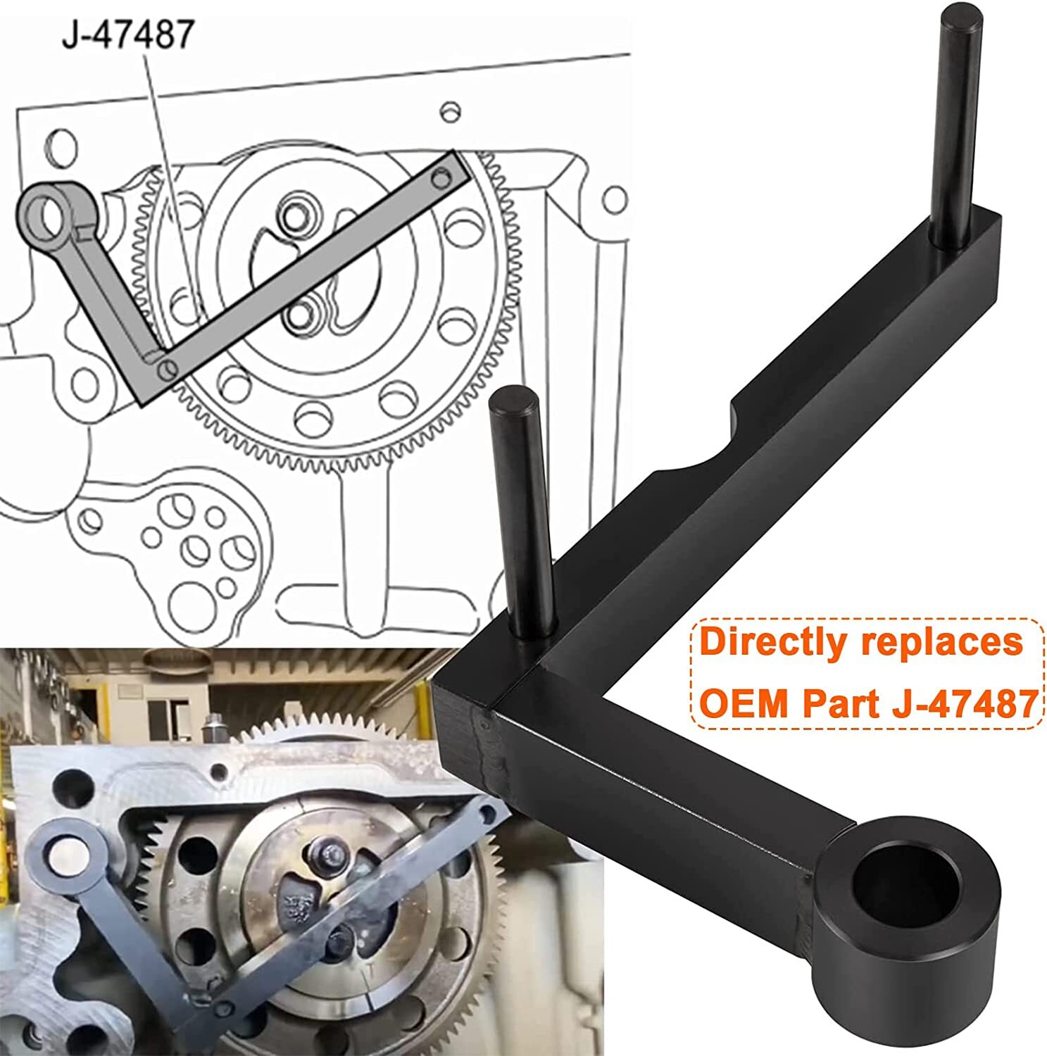 For Detroit Diesel DD13 DD15 Idler 3 Cantilever Tool J-47487 Gear Train Timing