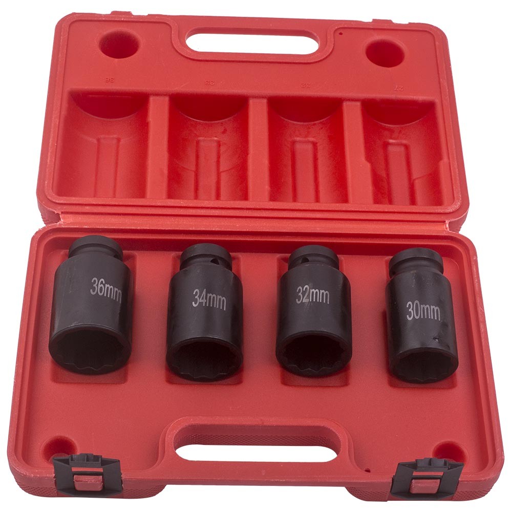 Deep Spindle Axle Nut Socket Puller Installation Tool Kit 30mm 32mm 34mm-36mm