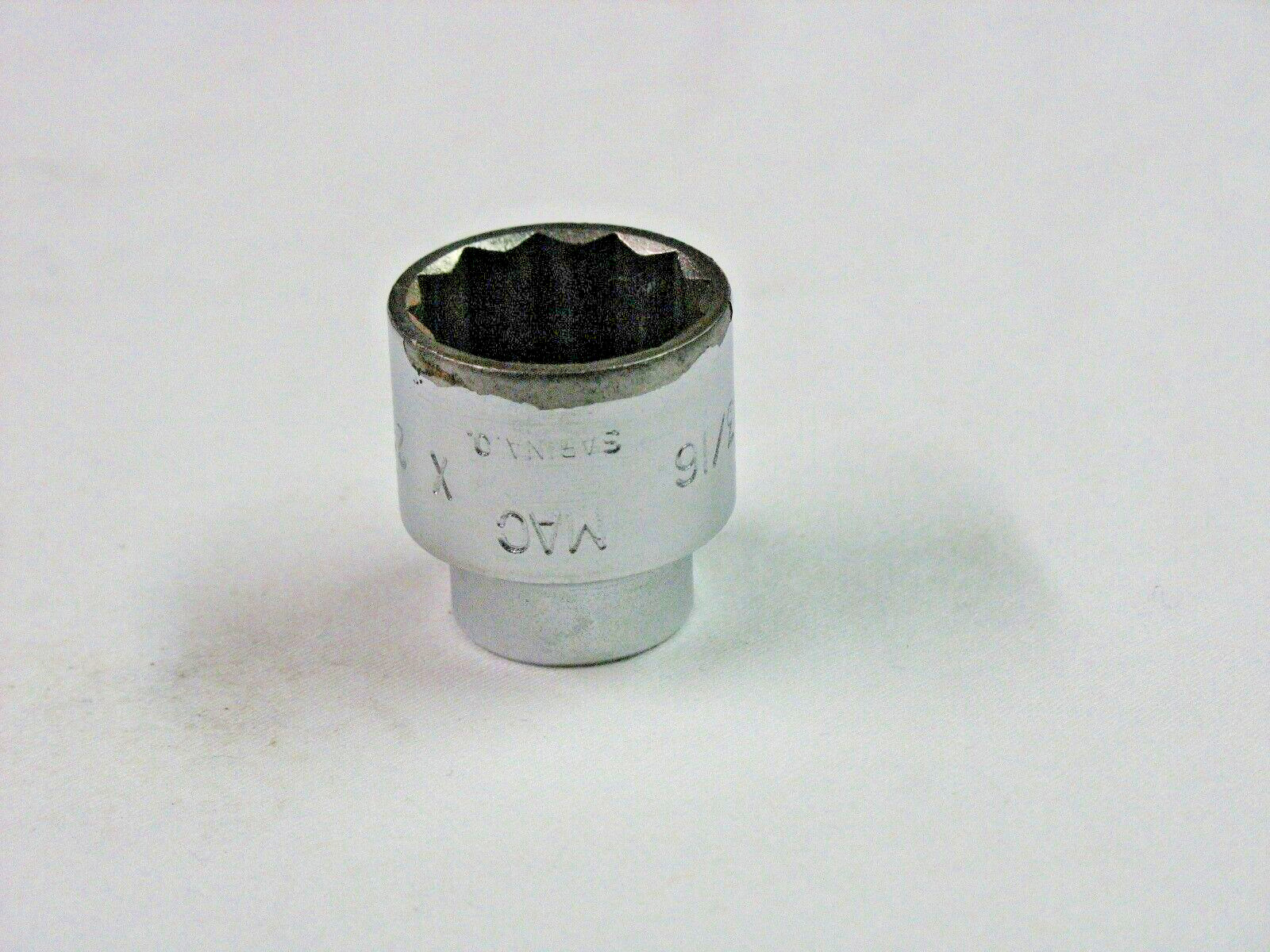 Mac Sabina Tools 13/16” 12 Point 3/8” Drive Shallow Chrome Socket #X262