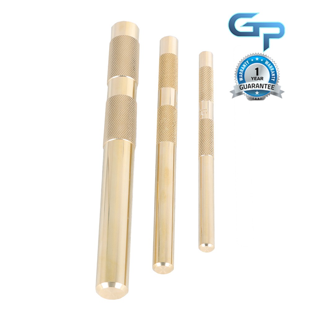 61360 3 Piece Brass Drift Punch Set Tools 3/8″ 1/2″ 3/4″