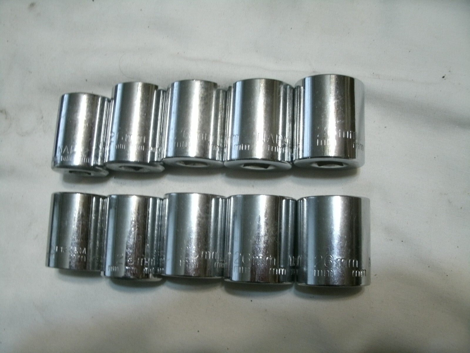 napa tool 26MM nt1226m 1/2″ dr 12 point set of 10 USA