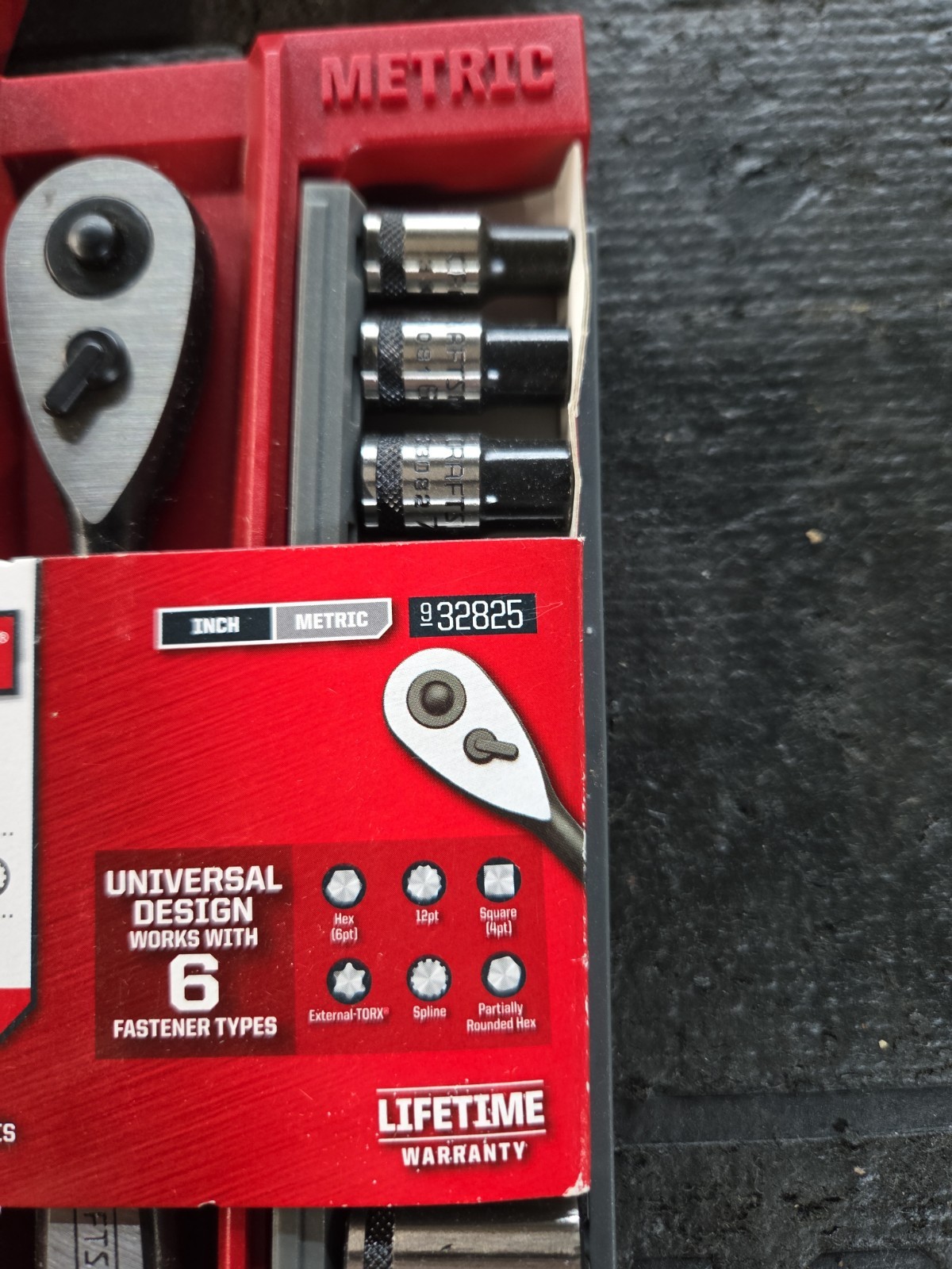 NOS Craftsman 19 Pc SAE Metric 1/4” Drive Universal Socket Wrench Set 32825
