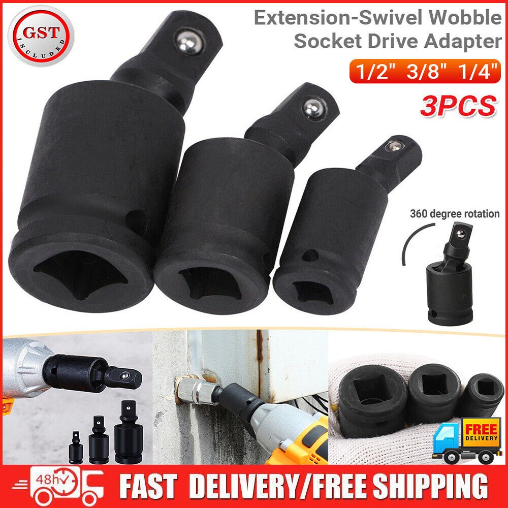 Universal Impact Socket JOINT 3/8″ 1/2″ 1/4″Drive Wobble Swivel Extension US