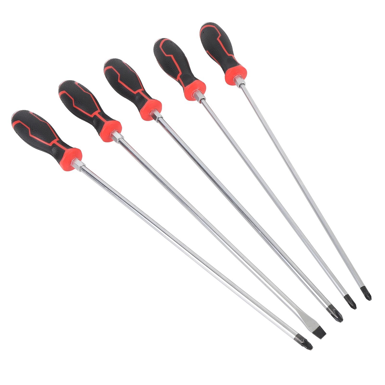 5Pcs 450mm Extra Long Screwdriver Tool Ergonomic For Auto Repair Premium