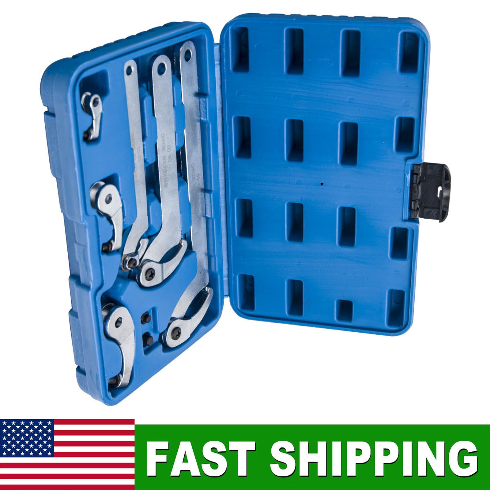 Adjustable Hook & Pin Spanner Wrench Tool Set Locking Nut Wrench 35-120mm New