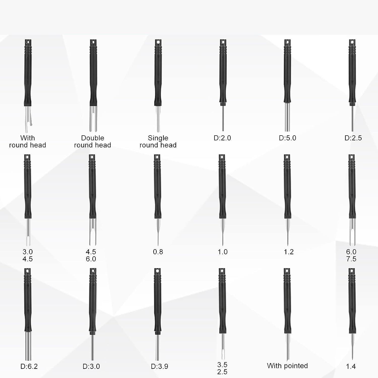 Terminal Removal Tool Kit 18PC Pin Extractor tool Set Depinning tool