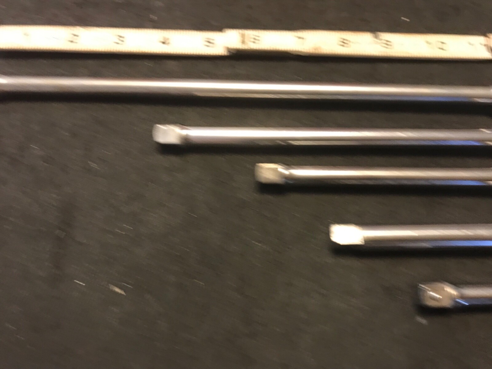 6 Piece Snap On Tools 3/8” Drive Extension Set 1-1/2”, 3”, 4-1/2”, 6”, 8”, 12”
