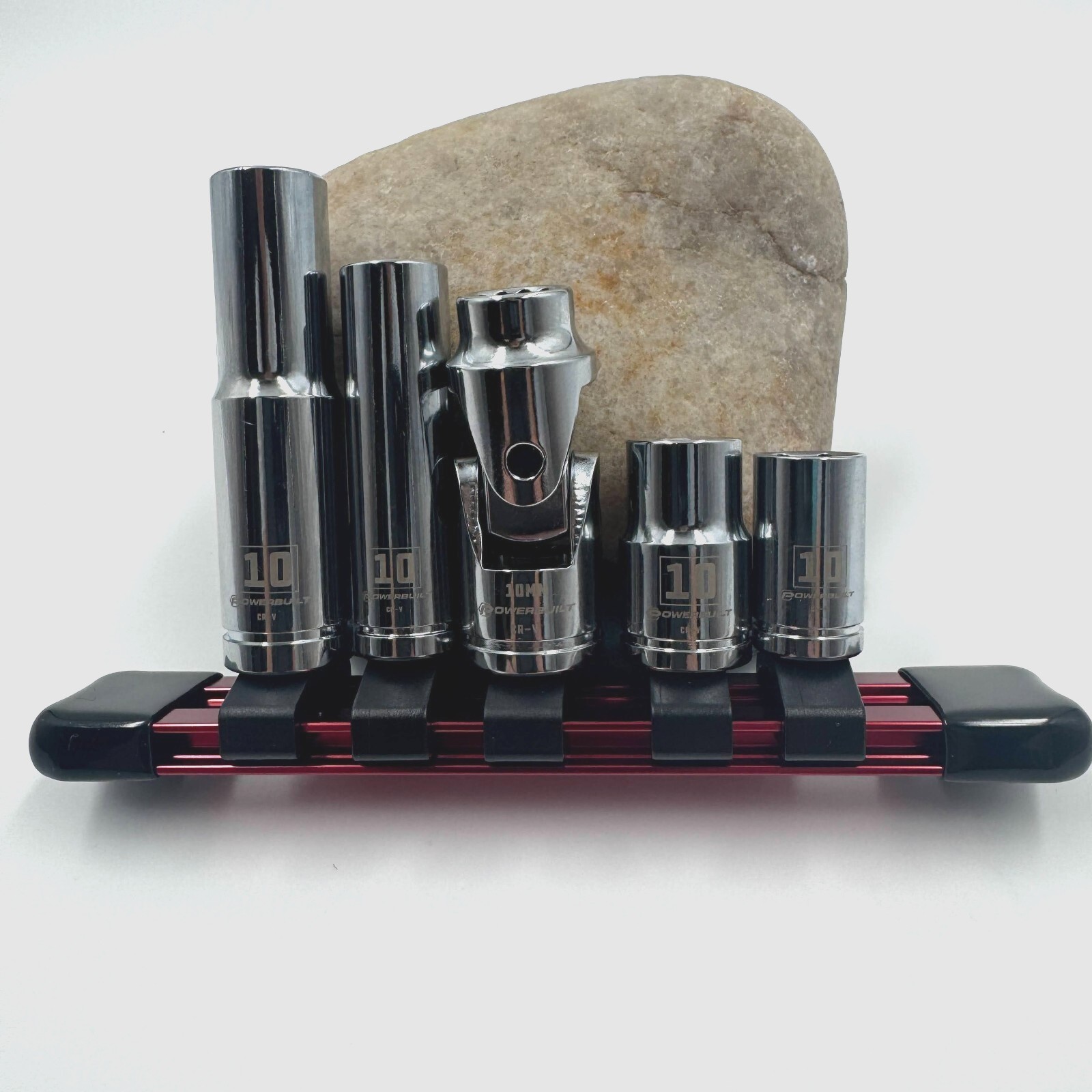 NHRA 5 Pc socket set 10mm, 1/4″ & 3/8″ drive 6 & 12Pt Camrie Caruso Promo