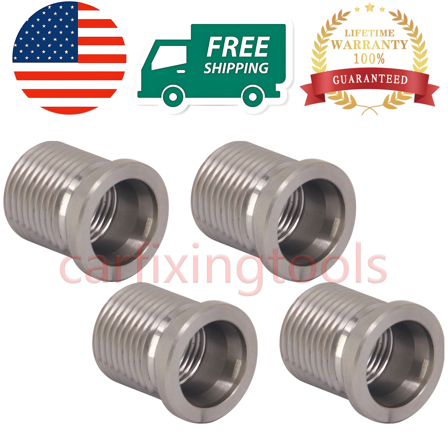 CAL389-100 14mm 4x Spark Plug Port Inserts For Ford Triton 4. 6L 5. 4L 6. 8 V-10