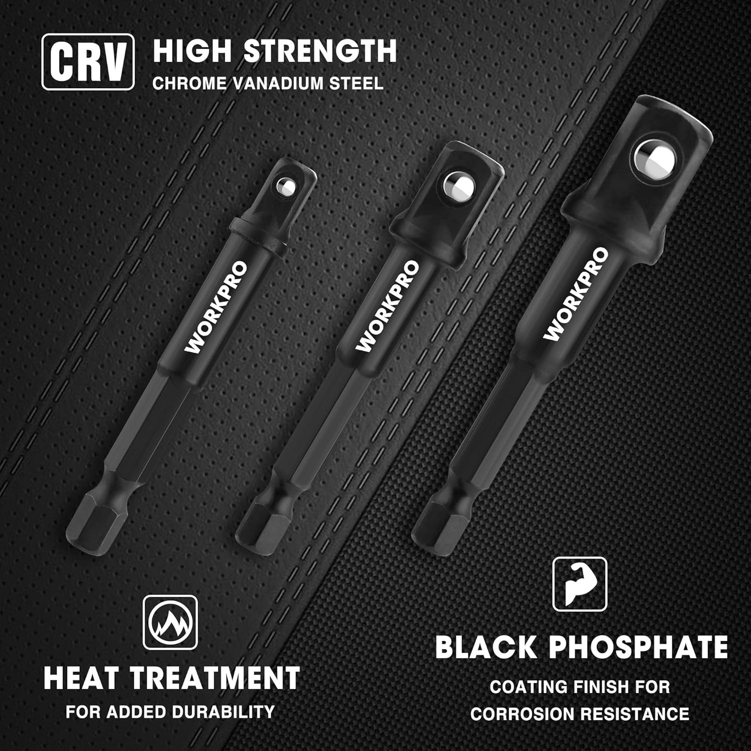 High Strength 3-Piece Socket Extension Set – Perfect for Impact Drivers & Drills