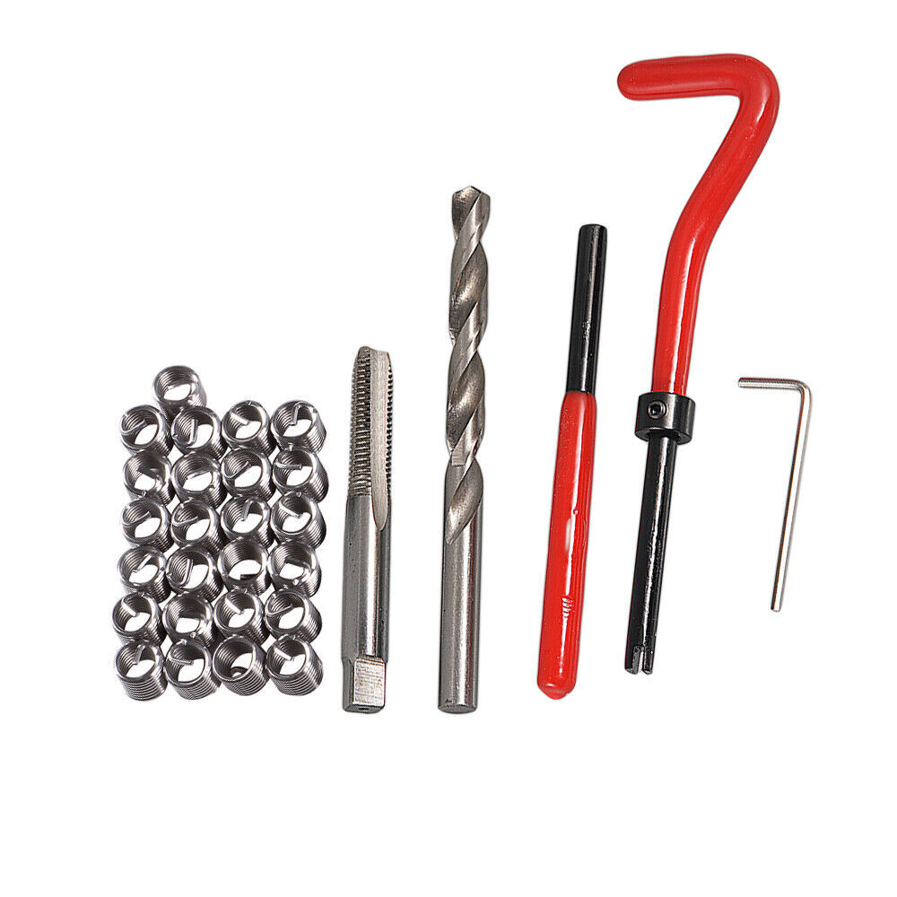 30x Metric Thread Repair Insert Kit For Helicoil Car Pro Coil Tool M8x1.25mm US