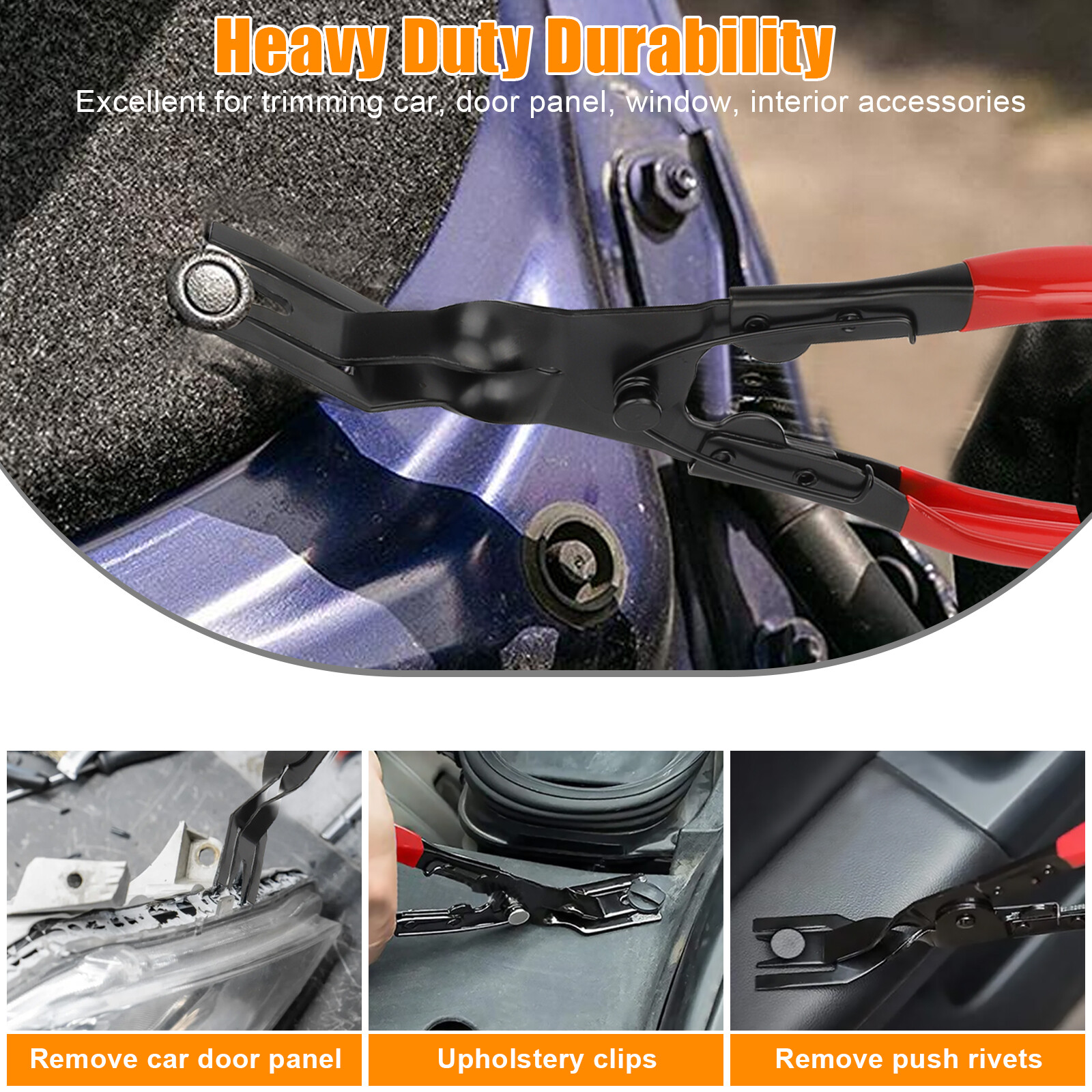 Car Push Pin Retainer Fastener Rivet Trim Clip Cutter Puller Pliers Removal Tool