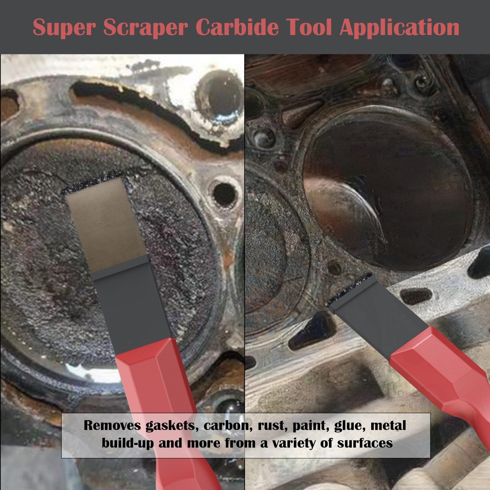 OUXIO Carbide Scraper, Super 1-1/4 inch and 5/8 inch,
