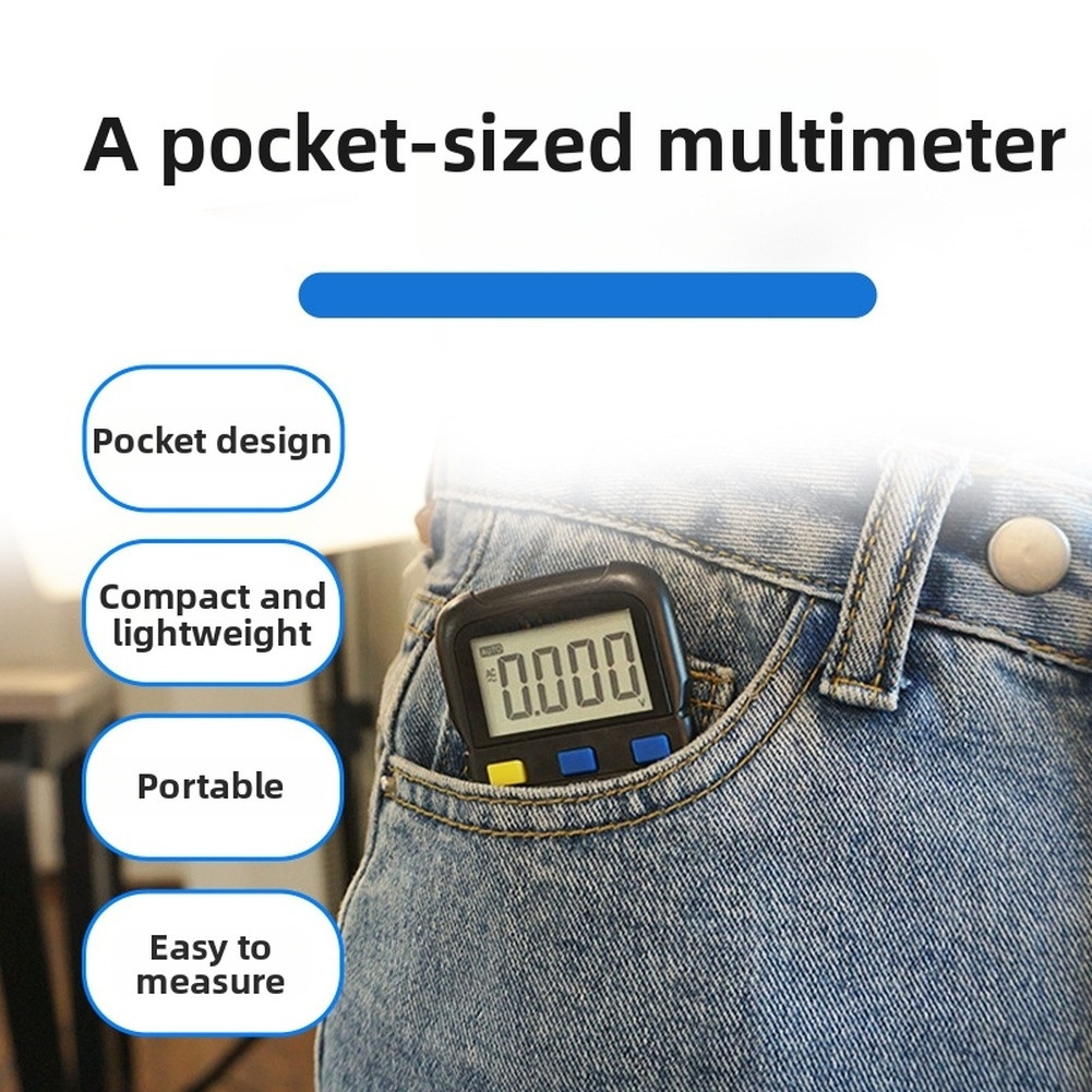 PM8215 Digital Multimeter Pocket Size AC DC Voltage Current Tester 3999 Count