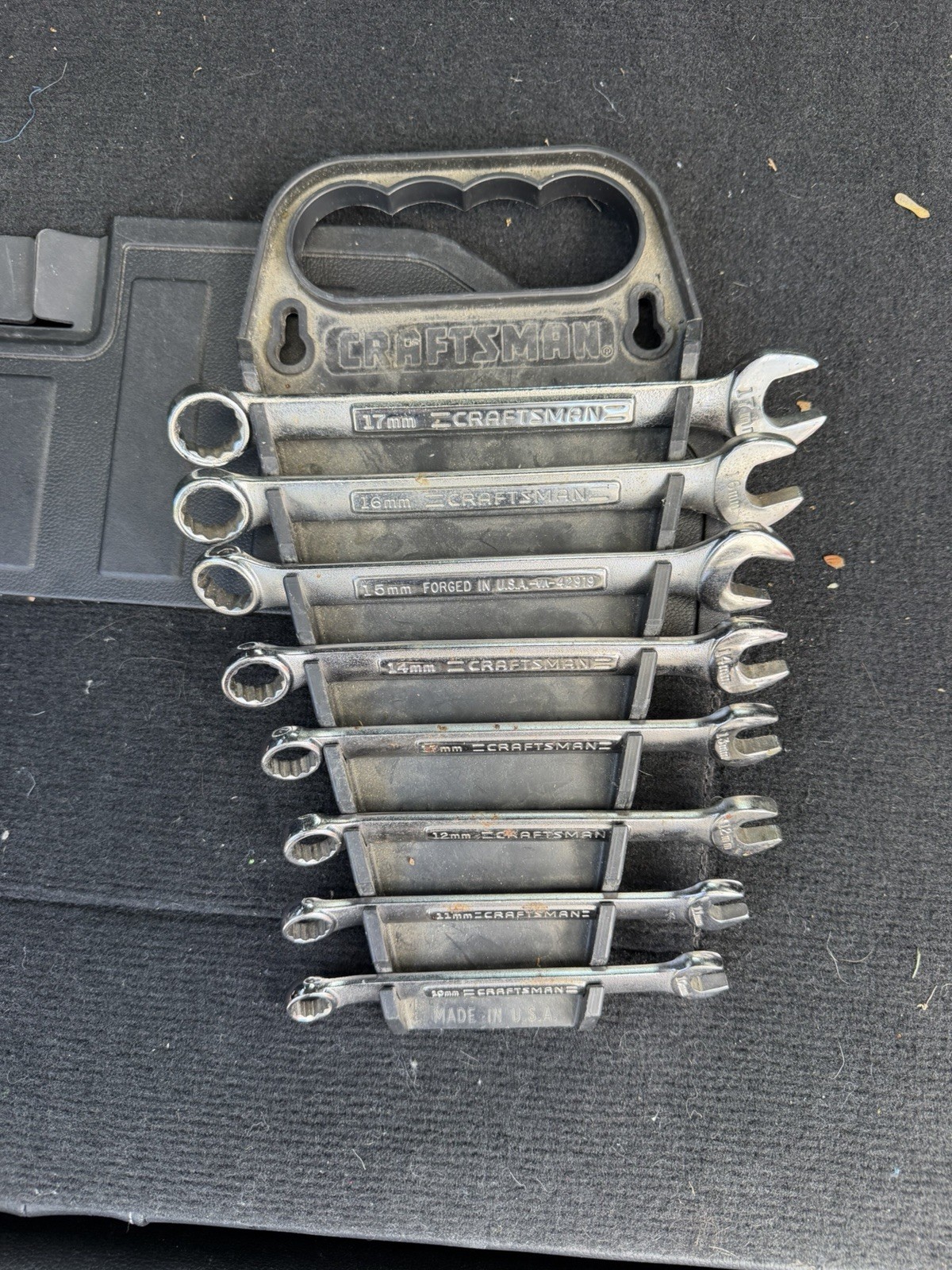 Vintage USA Craftsman Combination Wrenches 7 Piece 10-17 Mm