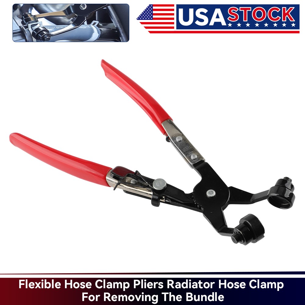 Angled Band Hose Clamp Pliers and Swivel Flat Band Repair Tool Ring-Type Install