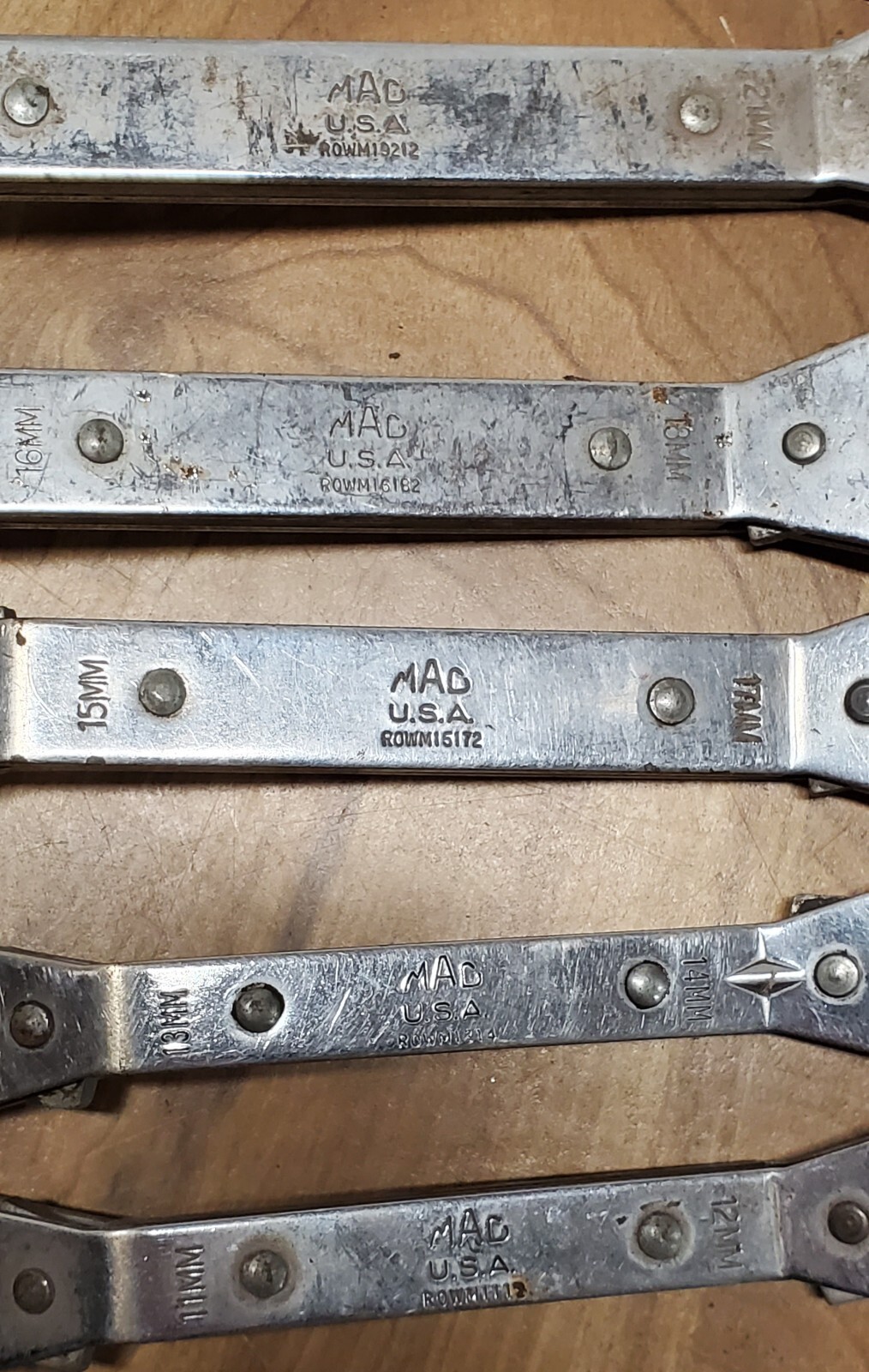 MAC Tool Angled Ratchet Wrench Set 7mm to 21mm