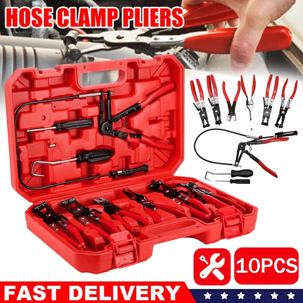 9PCS Hose Clamp Pliers Set, Automotive Tool for Car Cooling System, Hoses Repair