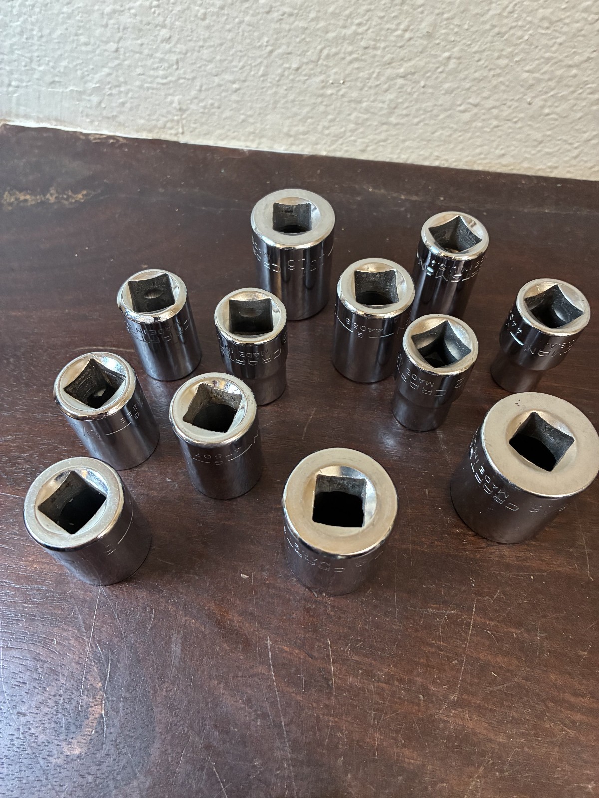 Craftsman Socket Lot of 24 Mix, 1/4″ 3/8″ 1/2″ Drive, 6 & 8 pt