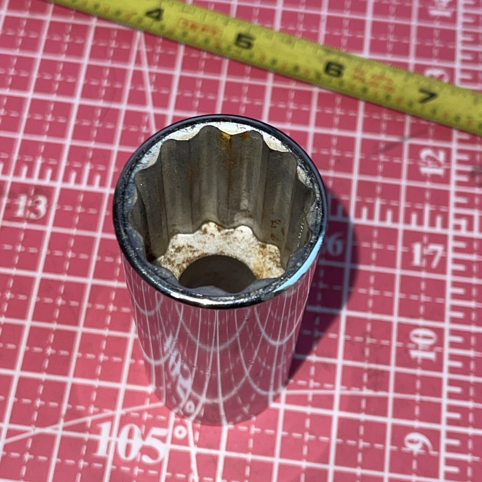 Armstrong USA 1-1/16 in SAE 1/2 Drive 12 Point Deep Socket Vintage 1 1/16