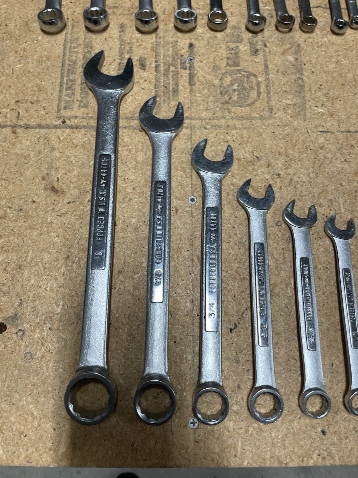 Craftsman USA 20 pc SAE Metric Combination Wrench Sets. Mostly VV 18-8mm 1”-5/16