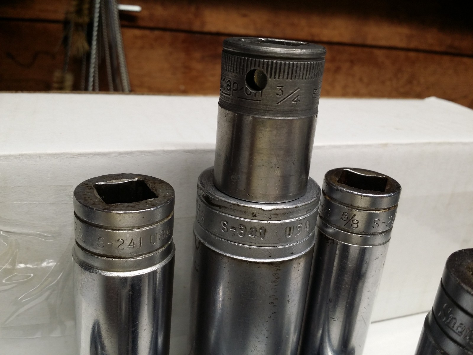 Snap On 1/2 Inch Drive Socket 9pc Lot S, TW, SW, FSW,X5 models some early date