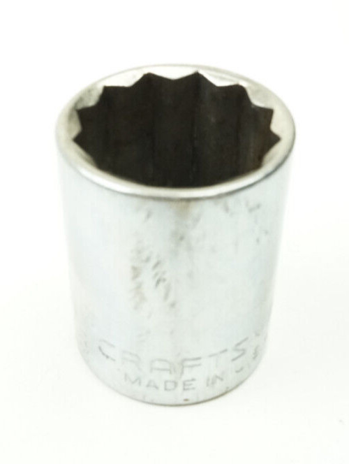 Craftsman -G- 7/8″ 12 Point Shallow Chrome Socket 1/2″ Drive 47512 USA