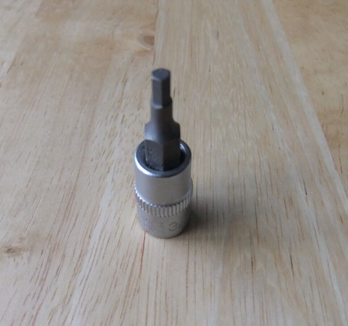 Welzh Werkzeug 1/4 Drive Chrome Vanadium Socket 3mm Hex S2 Steel Bit – 35mm Long