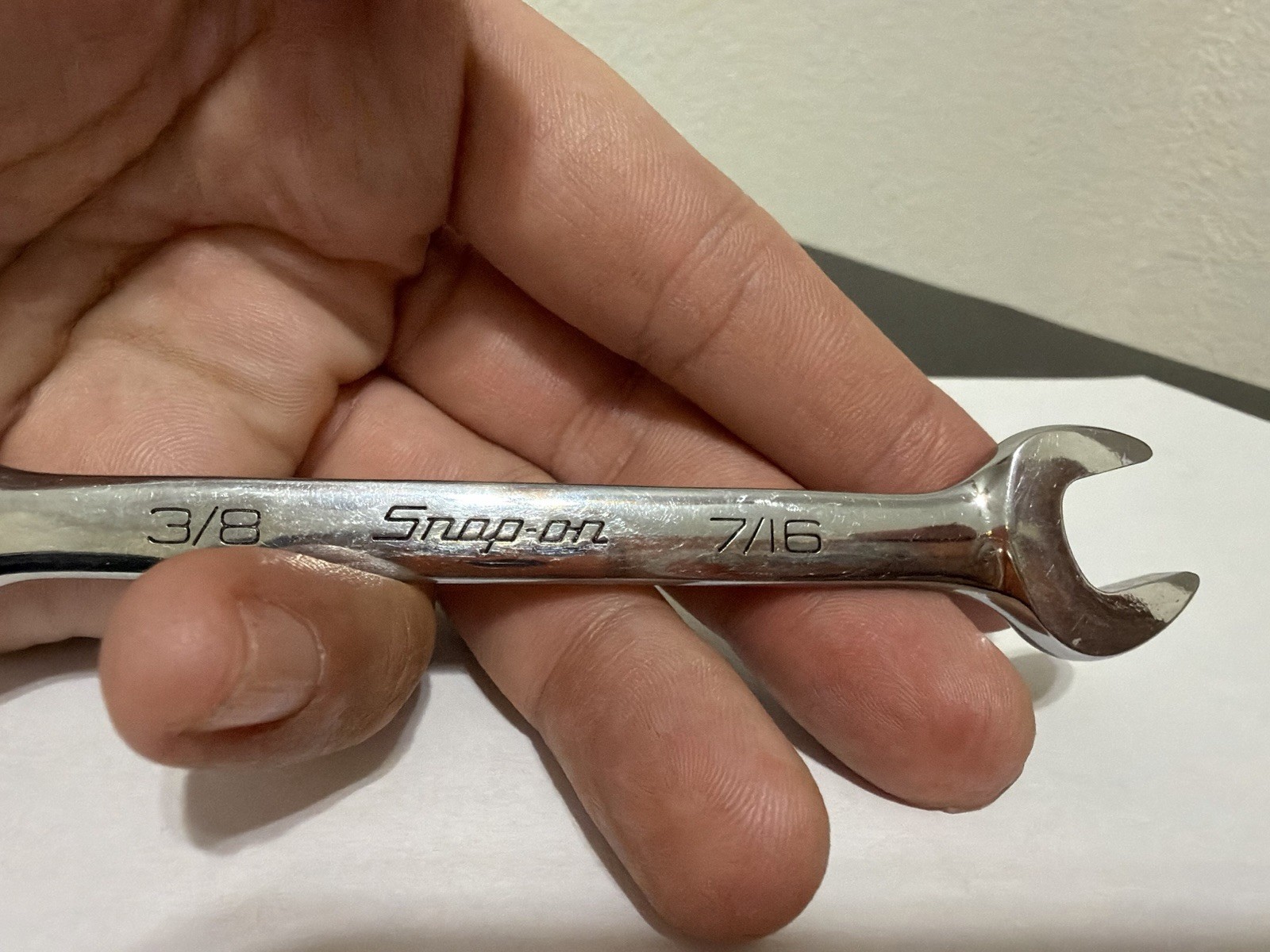 Snap-on Tools 3/8″ – 7/16″ Open Ended Wrench VO1214B USA