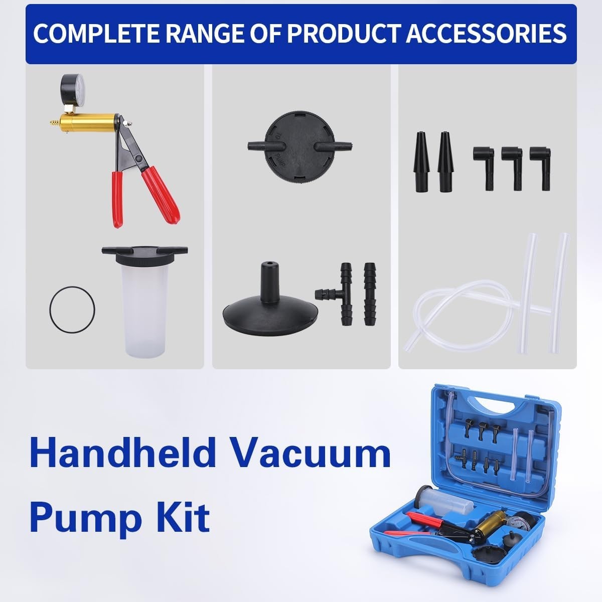 Versatile Brake Bleeder Kit with Handheld Pump for Cars & Motorbikes – 1.67 lbs