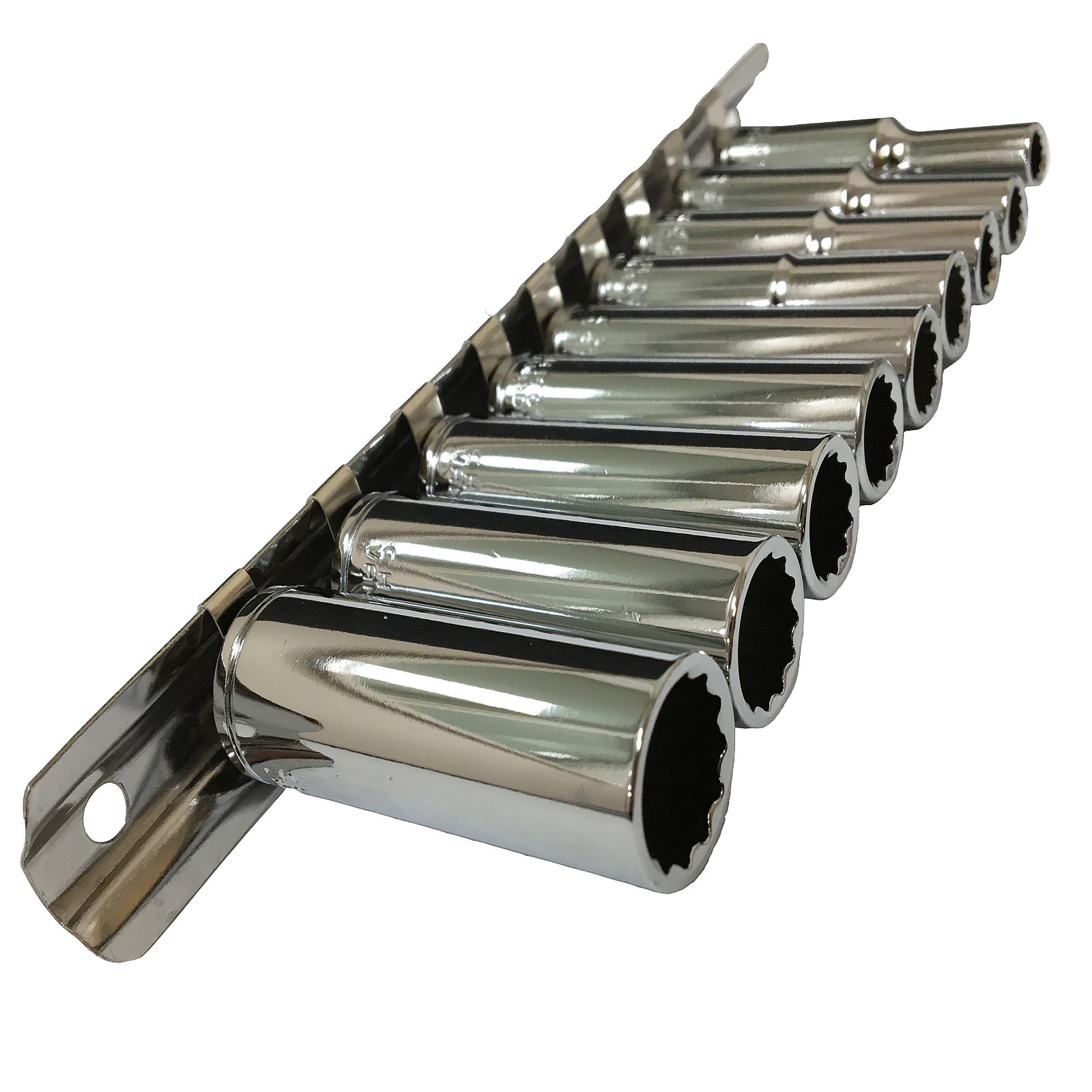 9pc AF Imperial Socket Set 1/4″ Drive Deep Elite Double Deep Bi-Hex 12pt Sockets