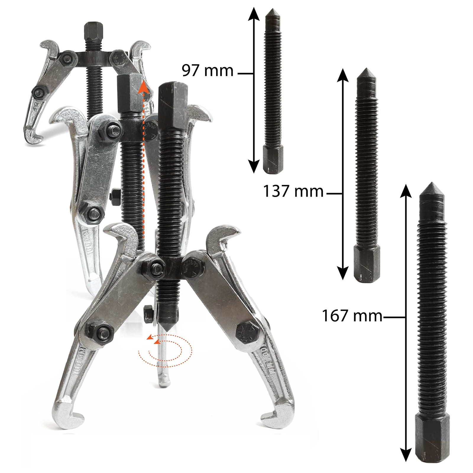 Puller Tool Bearing Puller Bearing Puller Set 3 Piece 75, 100, 150 mm K…
