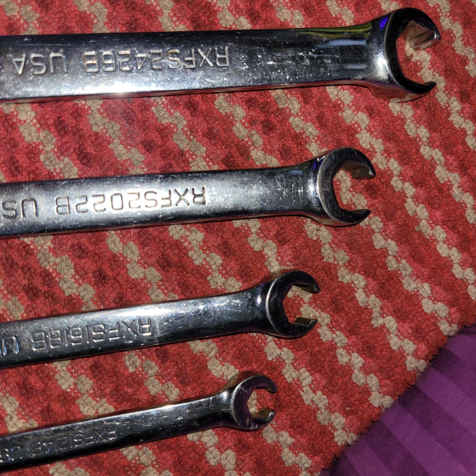 Lot (4) Snap-on Tools Tubing Wrenches 3/8* 7/16* 1/2* 9/16* 5/8* 11/16* 3/4 NICE