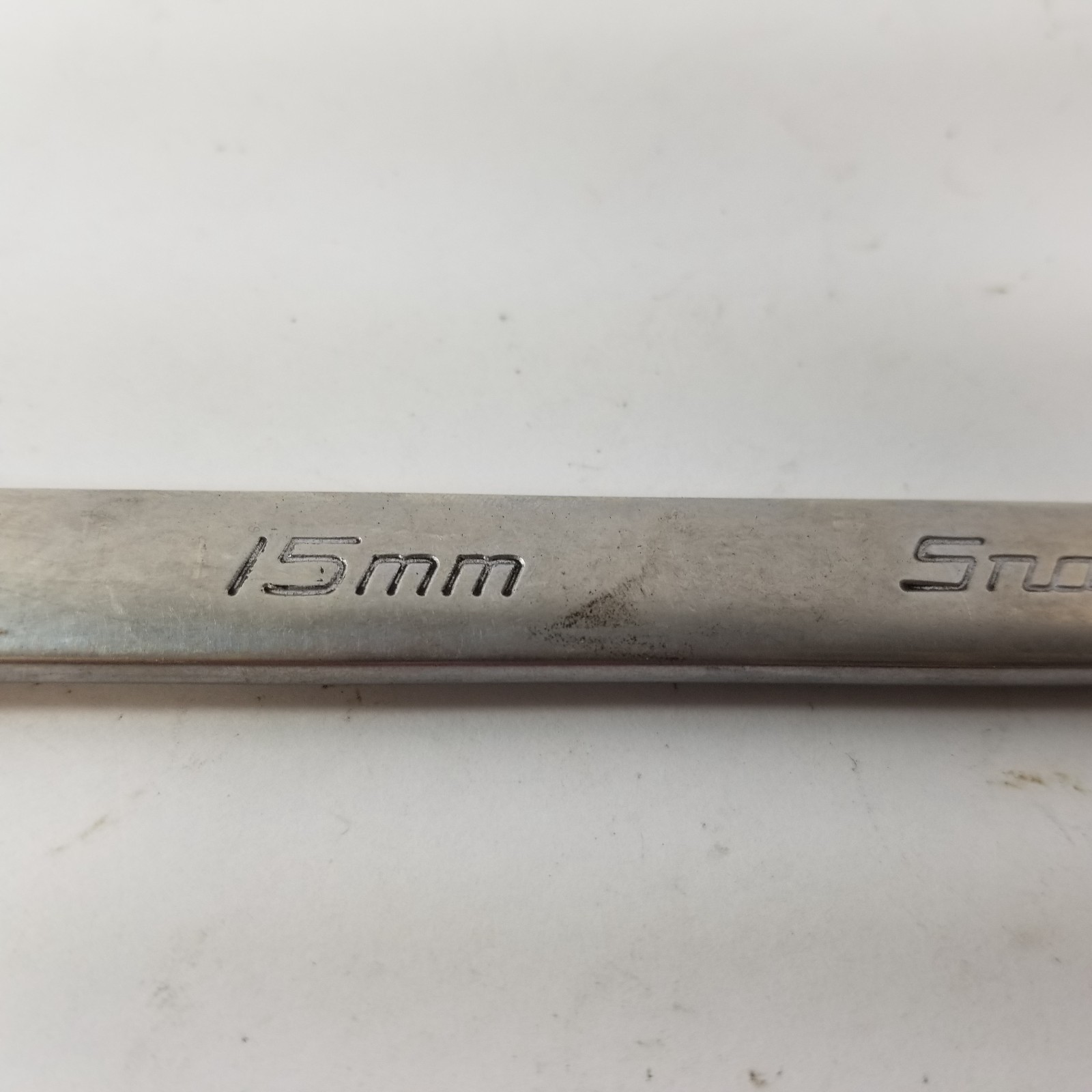 Snap On USA 15MM 12PT Metric Flank Drive Plus Chrome Combination Wrench SOEXM15