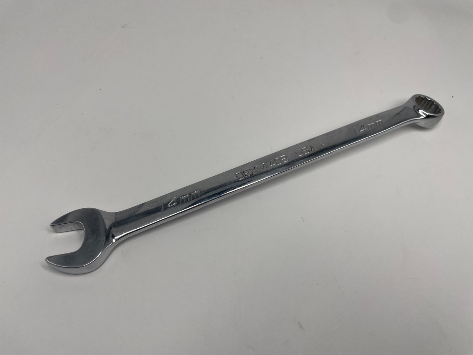 Snap On 14MM 12PT Metric Chrome Combination Wrench USA OEXM140B