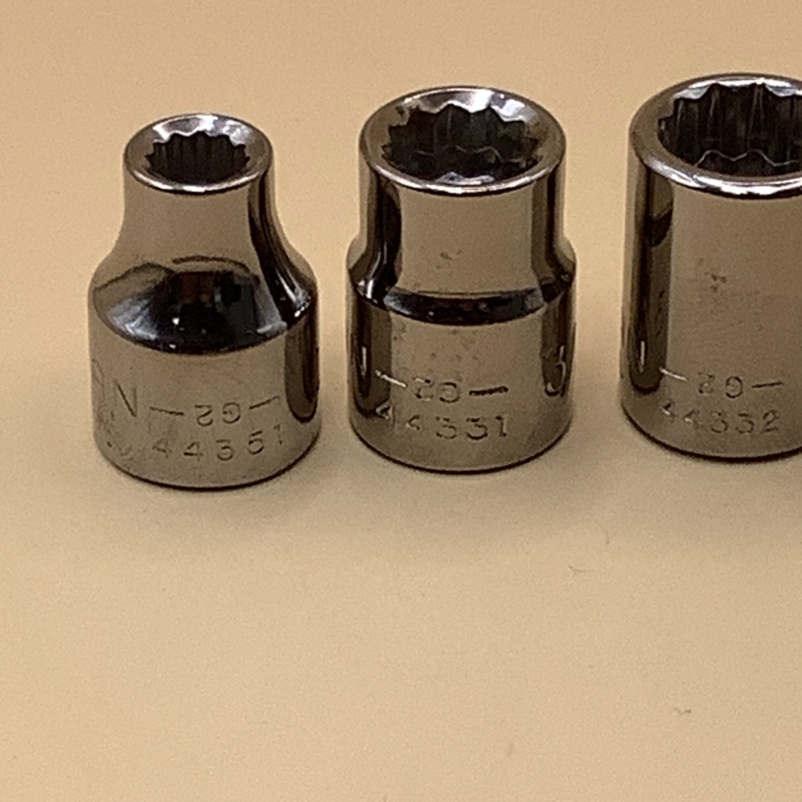 7 Vtg Craftsman 12 Point G2 Sockets 1/4” To 3/4” 3/8” Drive USA Nice Sockets