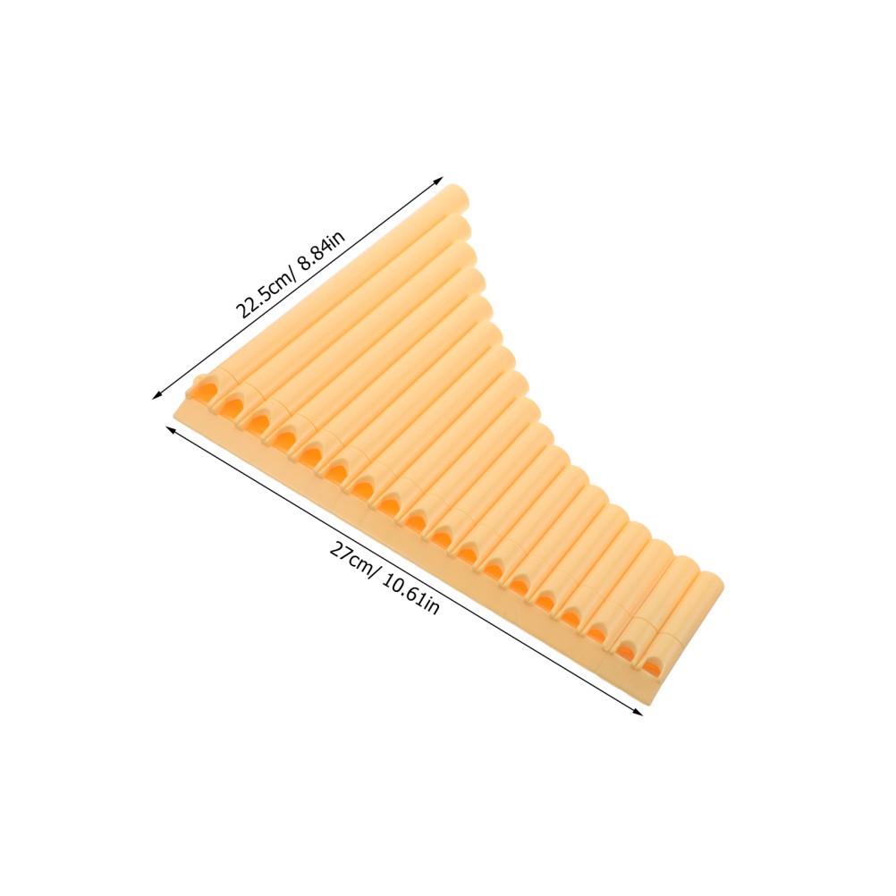 Handmade Yellow ABS Pan Flute for Students Durable Traditional Chinese Panpipe