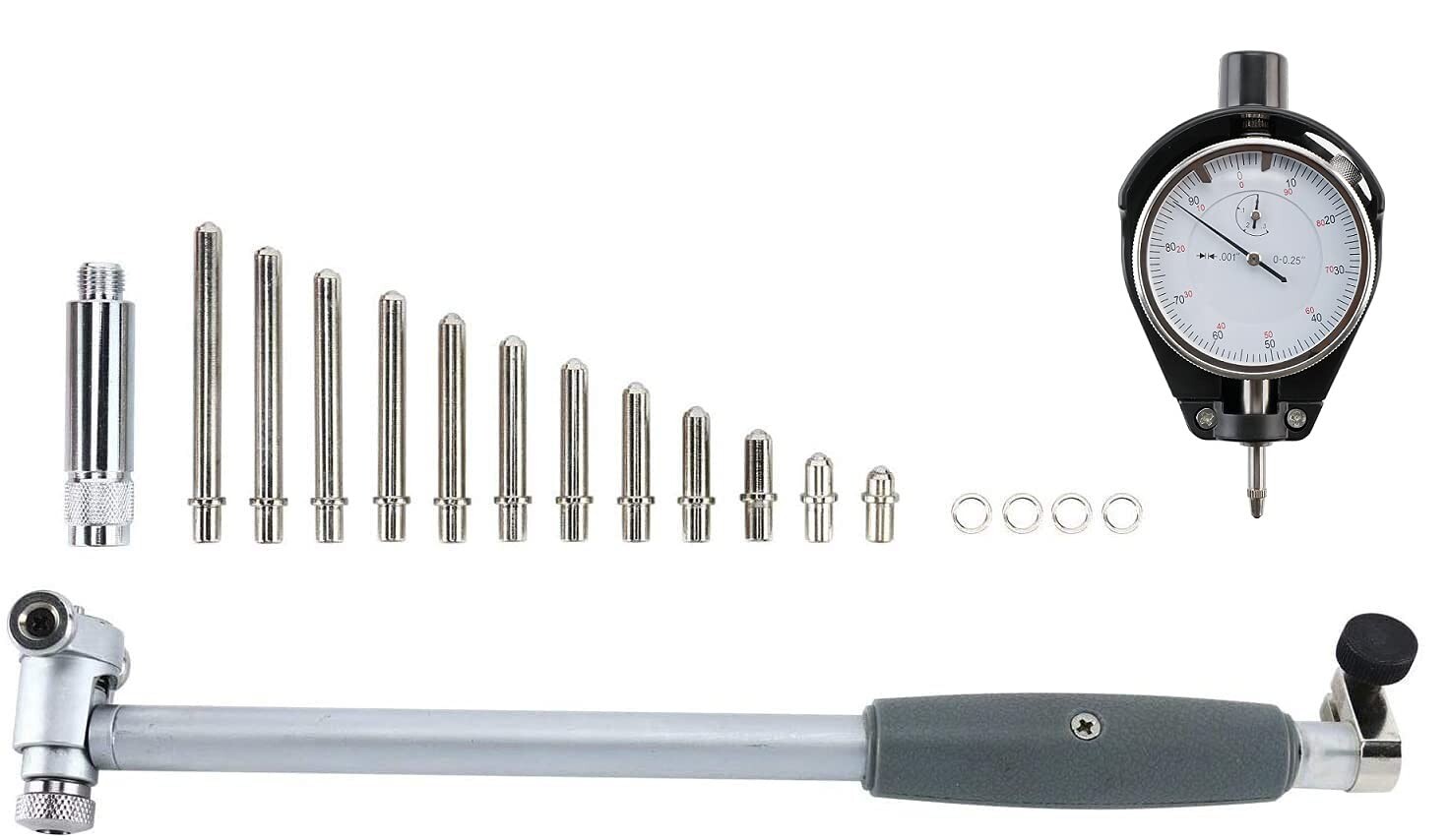 Dial Bore Gauge Set Range 2.0″-6.0″ Diameter Indicator Measuring Engine Cylinder