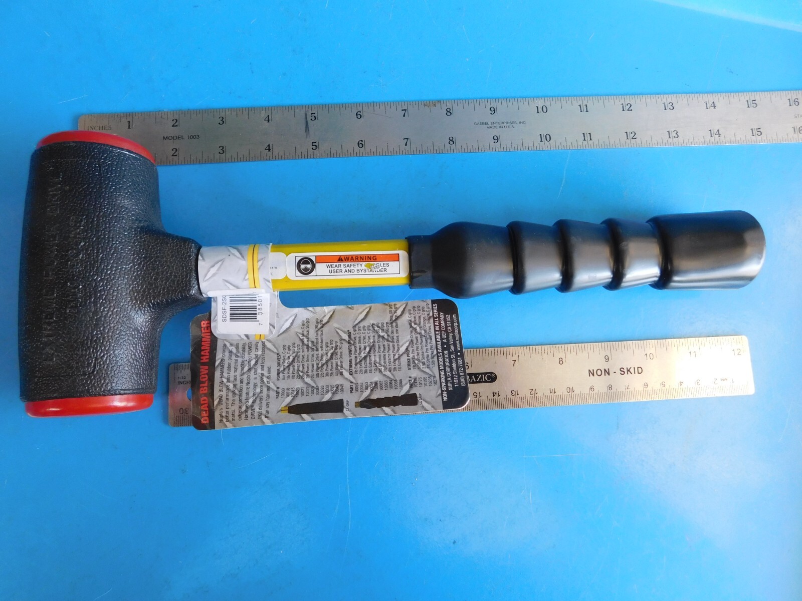 NEW,NUPLA » 2 LB.» SOFT TIP DEAD BLOW HAMMER,1-7/8 IN DIA TIP(APPROX.)