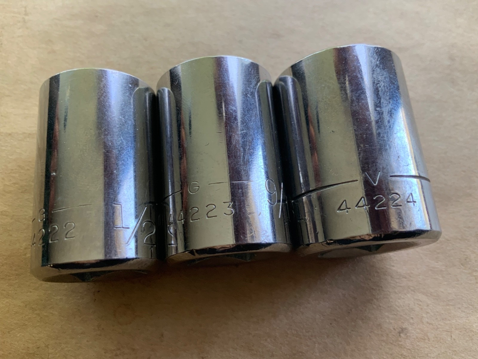 Craftsman USA 8 point double square socket lot 1/2 drive