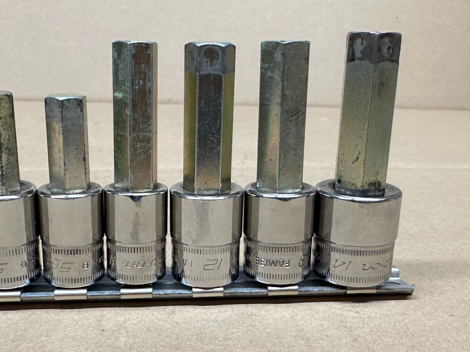 Snap-On 10pc Metric Hex Allen Bit Socket Set – 3/8″ Drive – 5mm to 14mm 211EFAMY