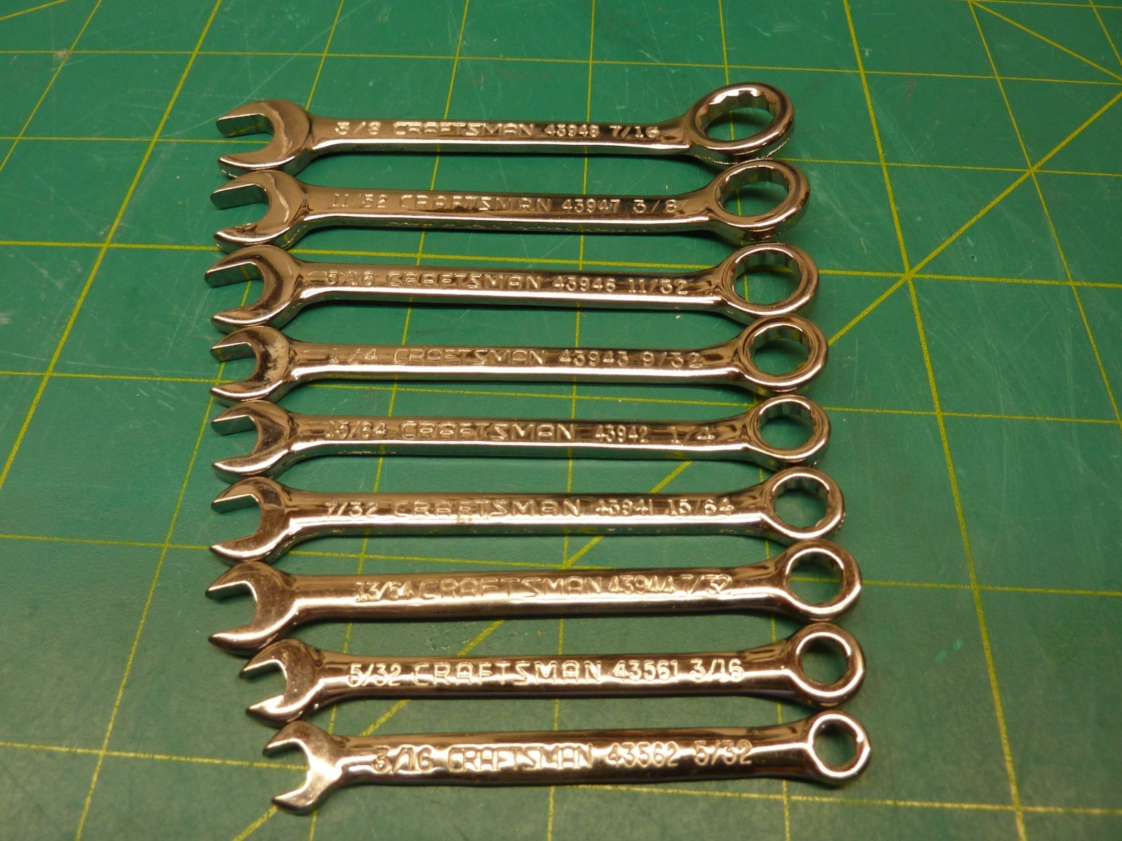 Craftsman small wrench set USA 9 pieces