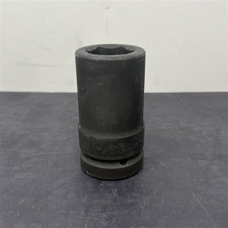 Genius Tools Deep Impact Socket 1-1/8 Inch Size 1 Inch Drive Chrome 869536