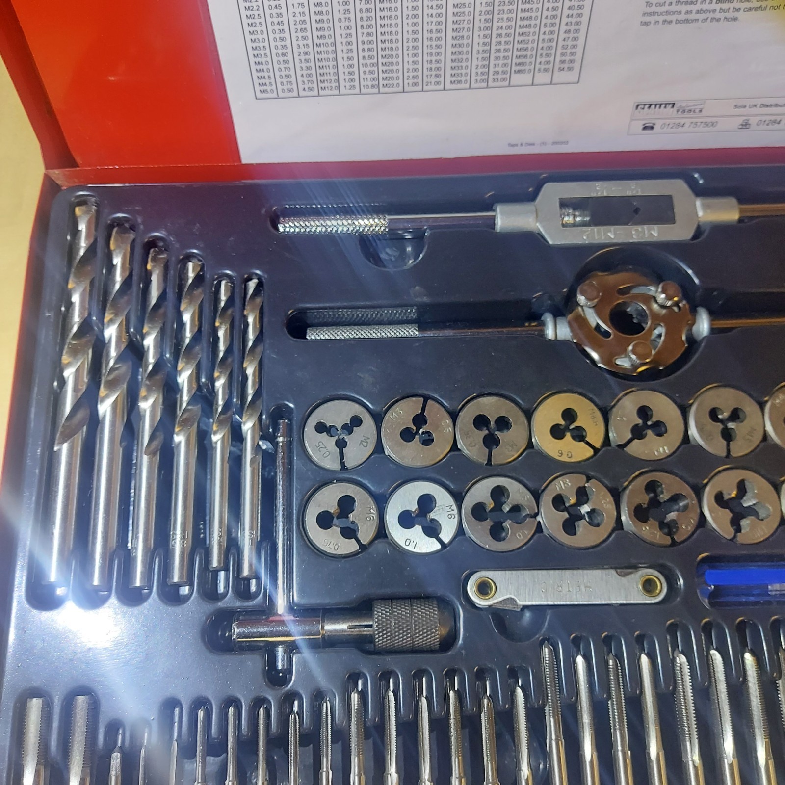 Sealey AK3076 76 Piece Tap & Die Set – Metric Fine & Coarse Metal Case