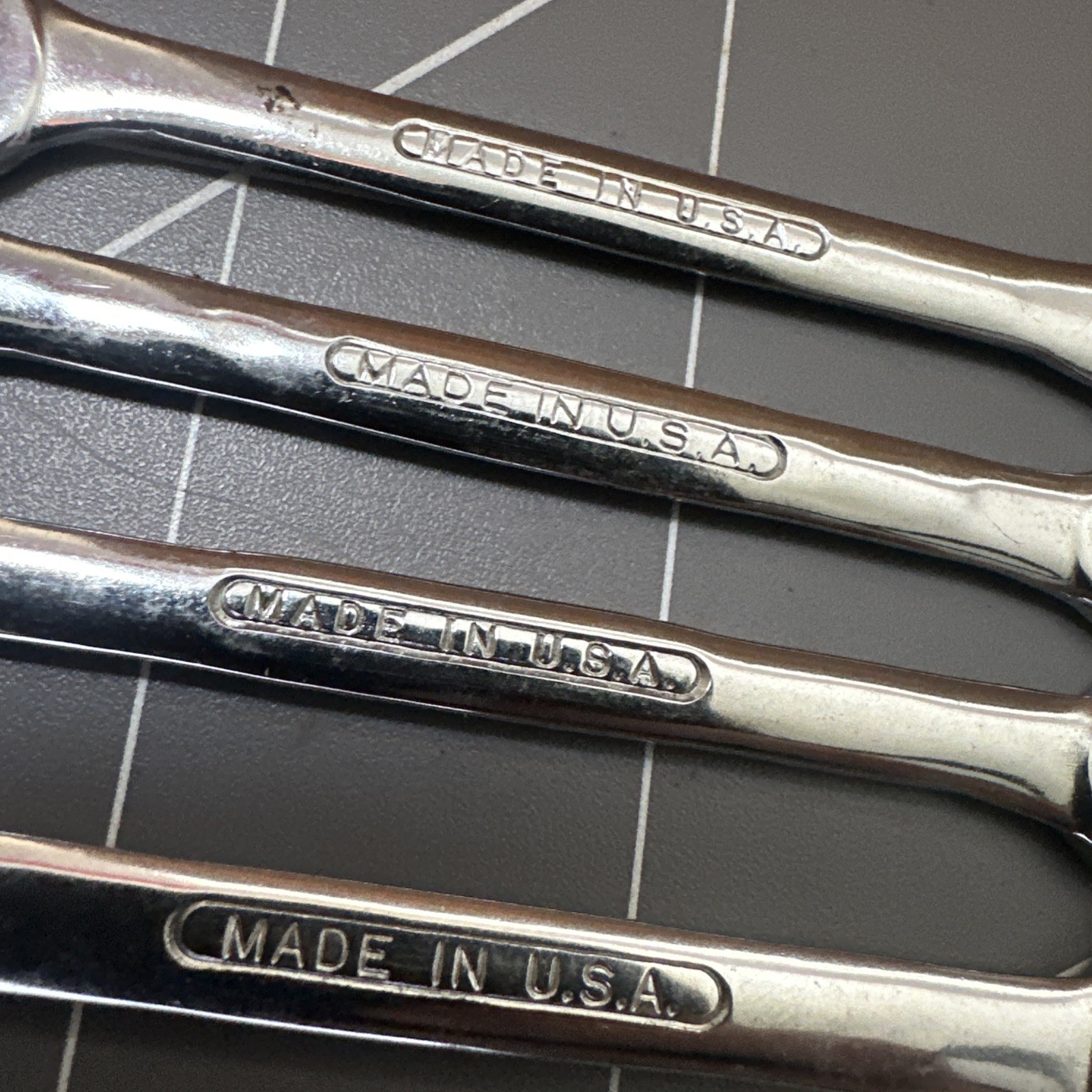 Vintage USA Made By EE 4 Way Angle Ingintion Electric Wrench 6pc Set Chrome SAE