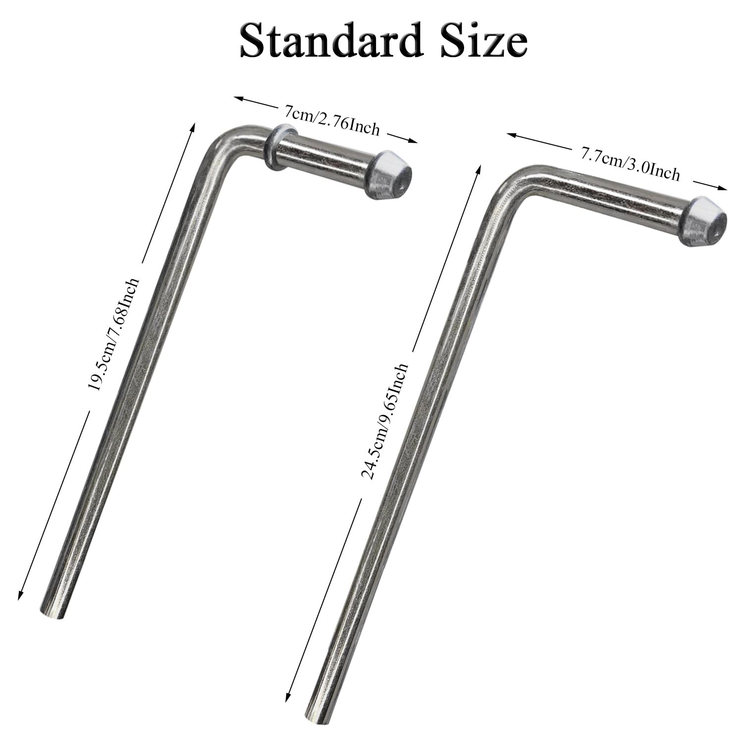 4Packs Universal Exhaust Hangers Rod 9.5″ Long 90° Bend Exhaust Muffler Hange…