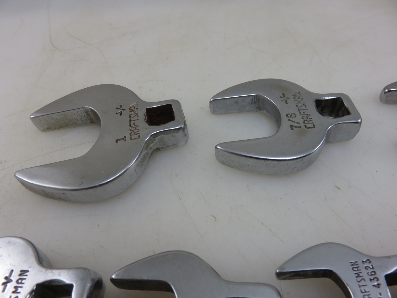 Craftsman -V- & Others Crowfoot Wrench Set 10pc Set 3/8″Dr. 3/8″-1″ Vintage USA