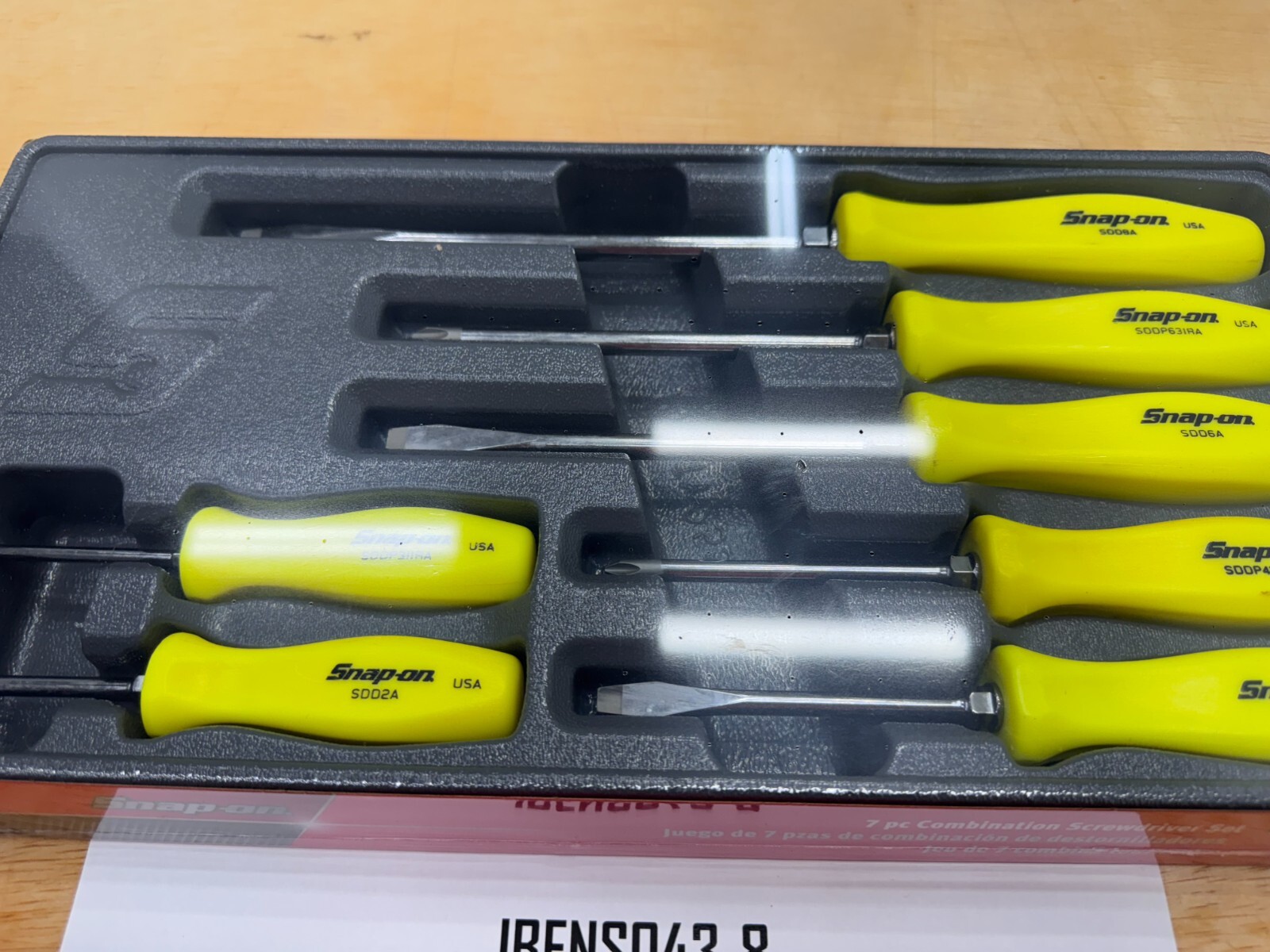 Snap-on Tools USA NEW 7pc HI-VIZ Hard Grip Combination Screwdriver Set SDDX70AHV