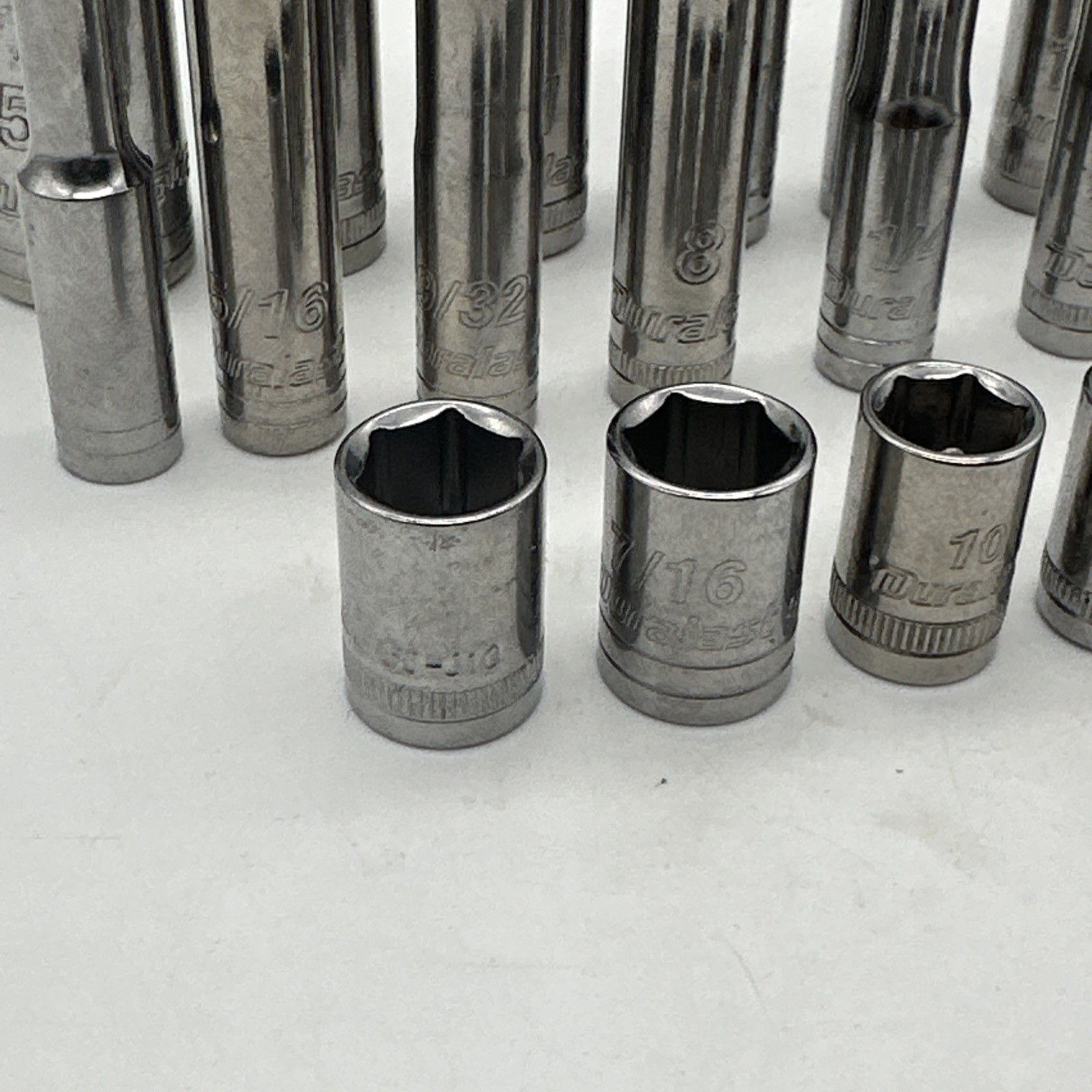 Duralast 29 Piece Socket And Extension Set Loose 3/8” 1/4” Drive